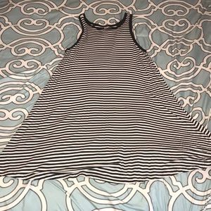 Old Navy Black and White Sleeveless Swing Dress